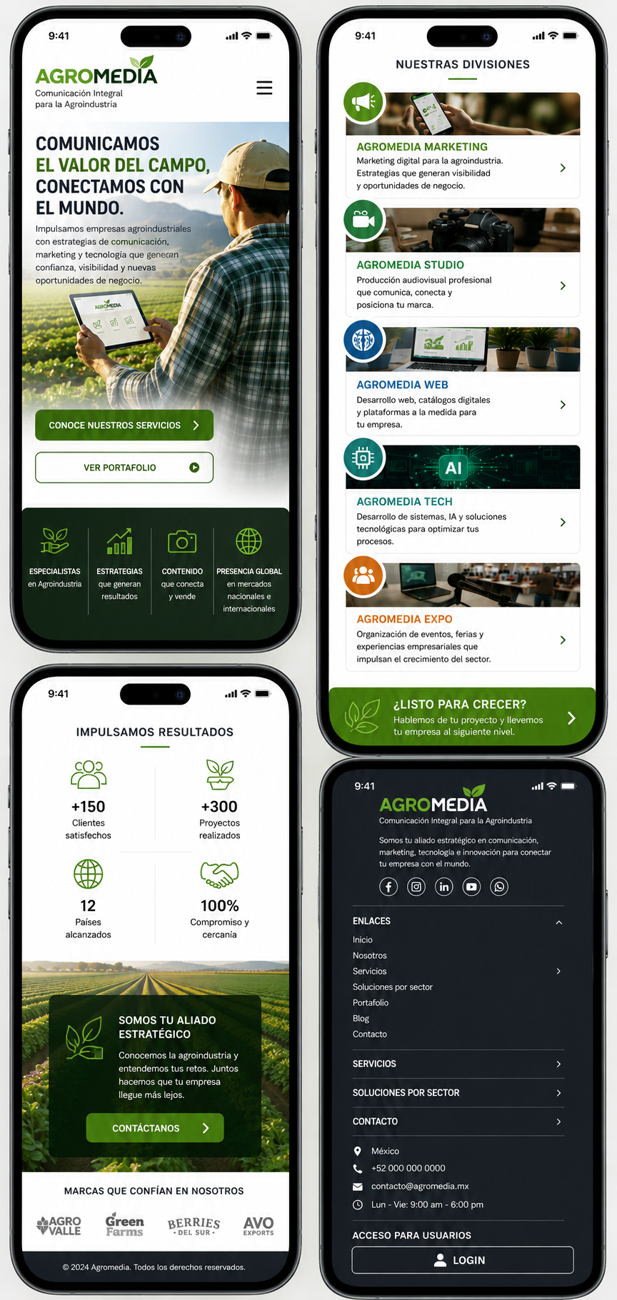 Diseño móvil AGROMEDIA